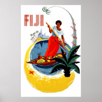 Fiji island, man on a small boat