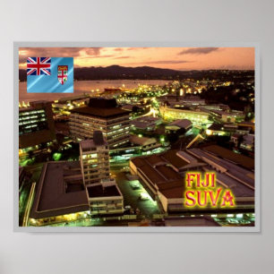 Affiche Fiji -  Suva at Night -