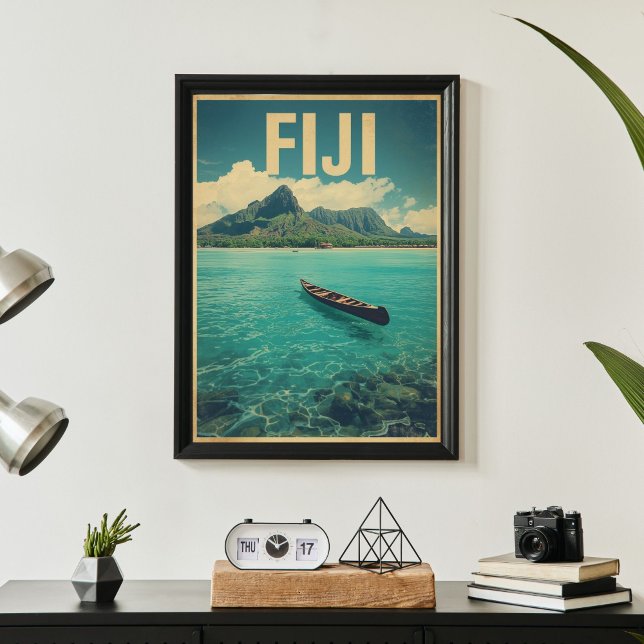 Affiche Fiji Waters – Retro Ocean Escape Travel  (Créateur téléchargé)