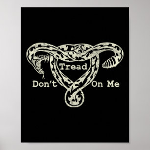 Affiche Fil Sur Moi Uterus Snake Pro Roe Feminist