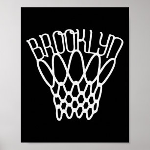 Affiche Filet de basket-ball vintage Brooklyn City New Yor