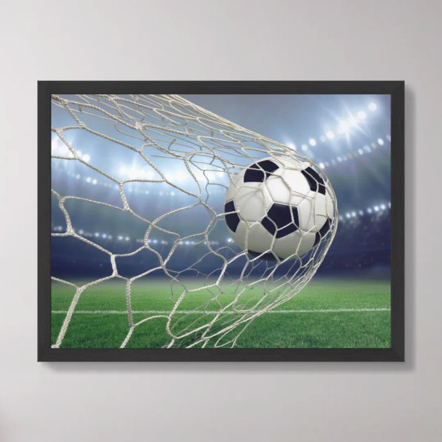 Affiche Filet de but de football Projecteurs de stade (Créateur téléchargé)