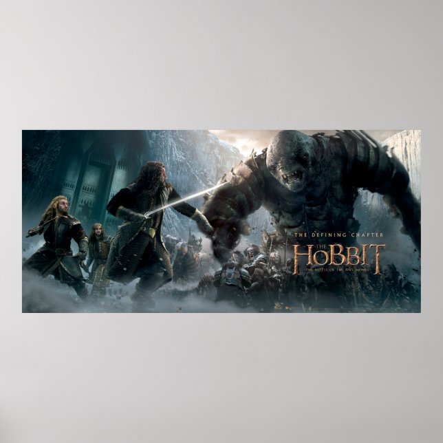 Affiche Fili, THORIN OAKENSHIELD™ & Kili Fight Giant (Devant)