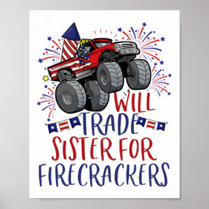 Affiche Filière commerciale de Firecracker Us Drapeau 4 ju