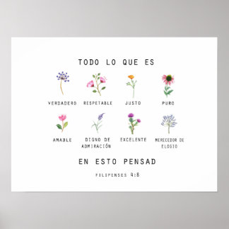 Affiche Filipenses 4 : 8 Póster