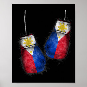 Affiche Filipino Boxers Chemises Fans Drapeau Gants Philip