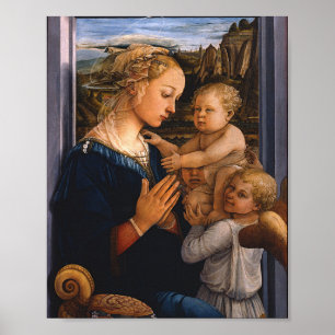 Affiche Filippo Lippi - Madonna Et Enfant Avec Deux Anges