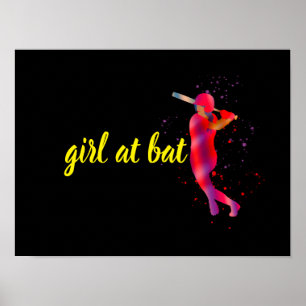 Affiche Fille à Bat