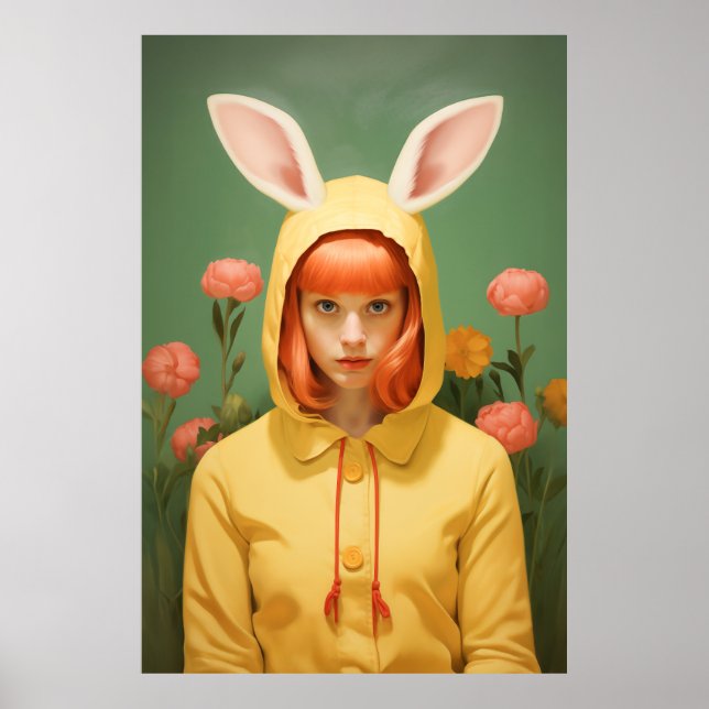 Affiche Fille à capuchon de lapin (Devant)