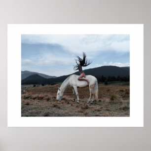Affiche Fille à cheval