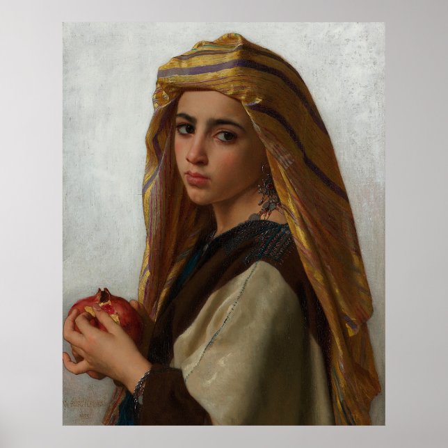 Affiche Fille à la grenade - 1875 Peinture de Bouguereau (Devant)