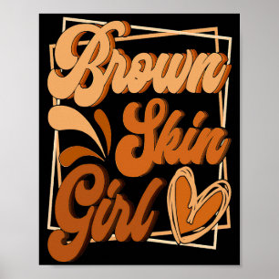 Affiche Fille à la peau brune Mois de l'histoire des Noirs