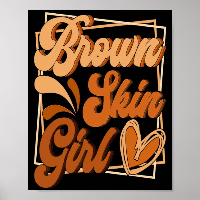Affiche Fille à la peau brune Mois de l'histoire des Noirs (Devant)
