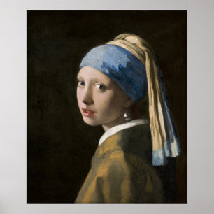 Affiche Fille à oreille perle — Vermeer