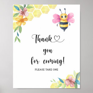 Affiche Fille abeille \ Merci d'être venu