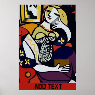 Affiche Fille Abstraite sur téléphone portable