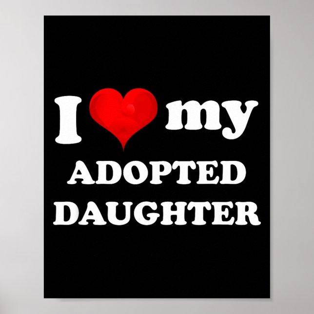Affiche Fille adoptive aimée - Famille parent adoptif (Devant)