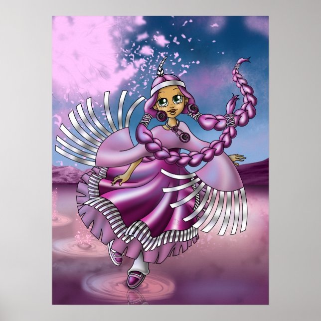 Affiche Fille amérindienne (Devant)