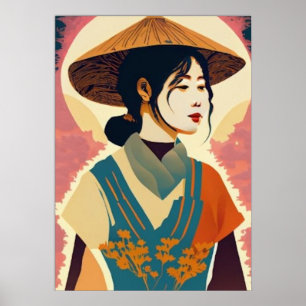 Affiche Fille asiatique