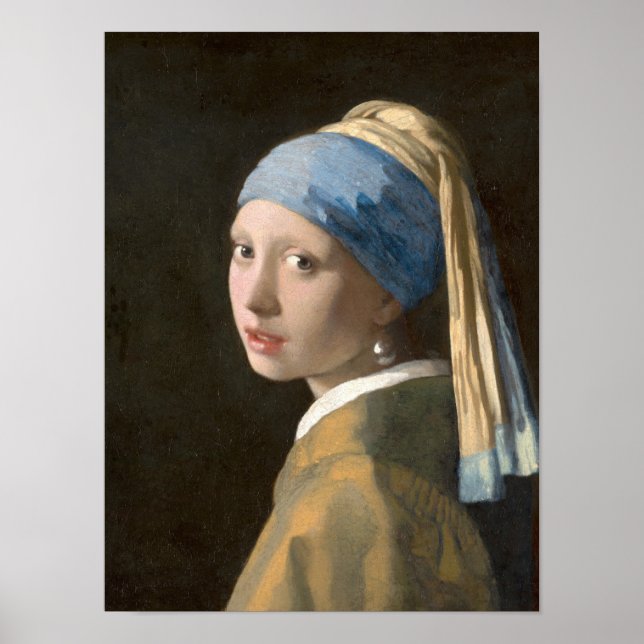 Affiche Fille au collier de perles (Devant)