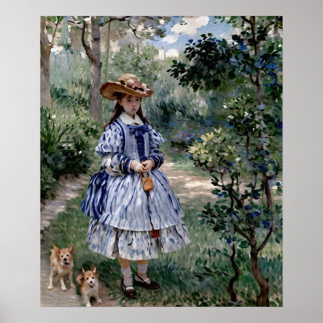Affiche Fille avec des chiens (Devant)