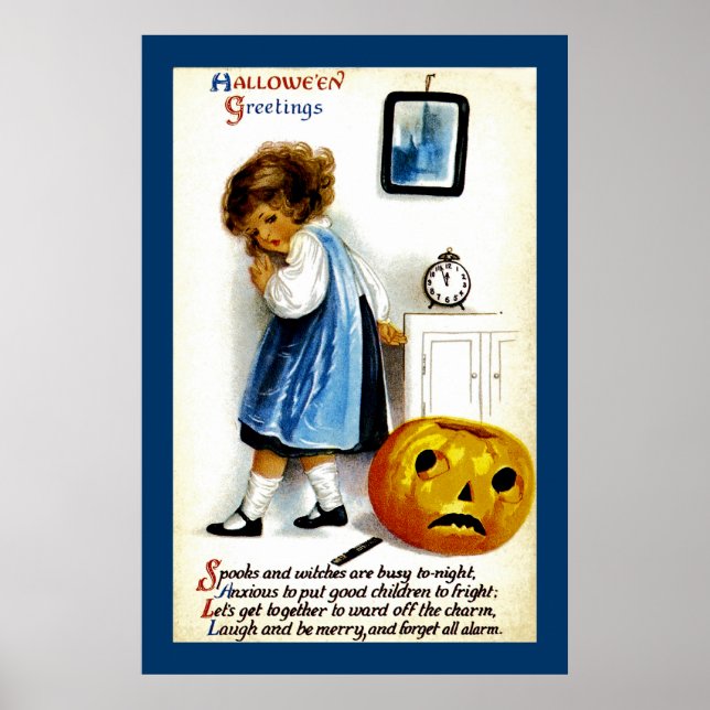 Affiche Fille avec Jack o' Lantern (Devant)