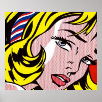 Fille avec le ruba de roy lichtenstein