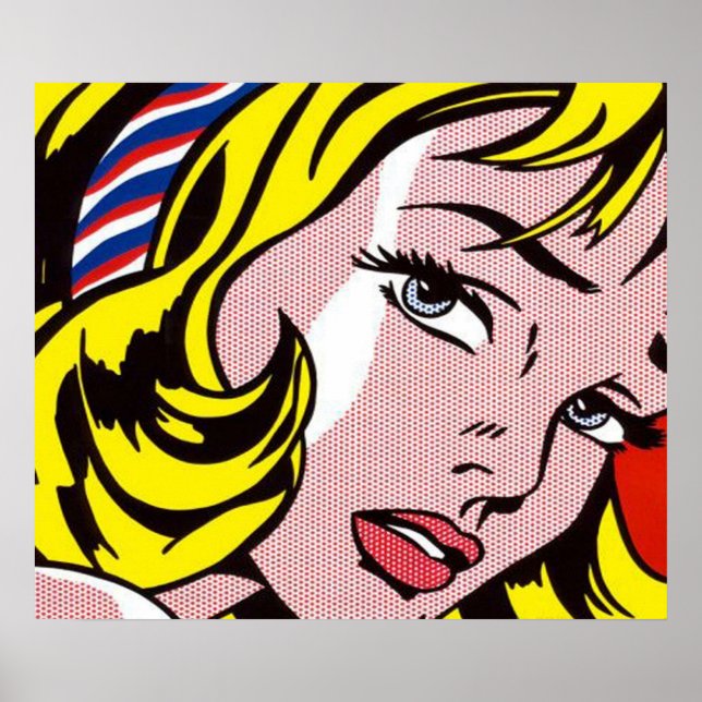 Affiche Fille avec le ruba de roy lichtenstein (Devant)