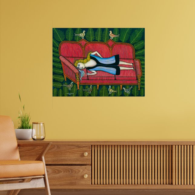 Affiche Fille avec pigeons | Morris Hirshfield | (Salon 2)