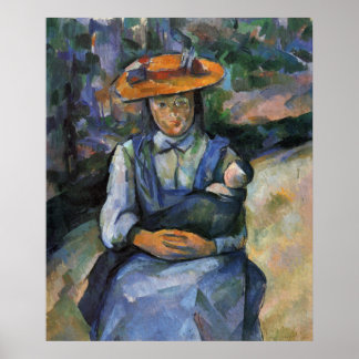 Affiche Fille avec poupée - Paul Cezanne - c1902