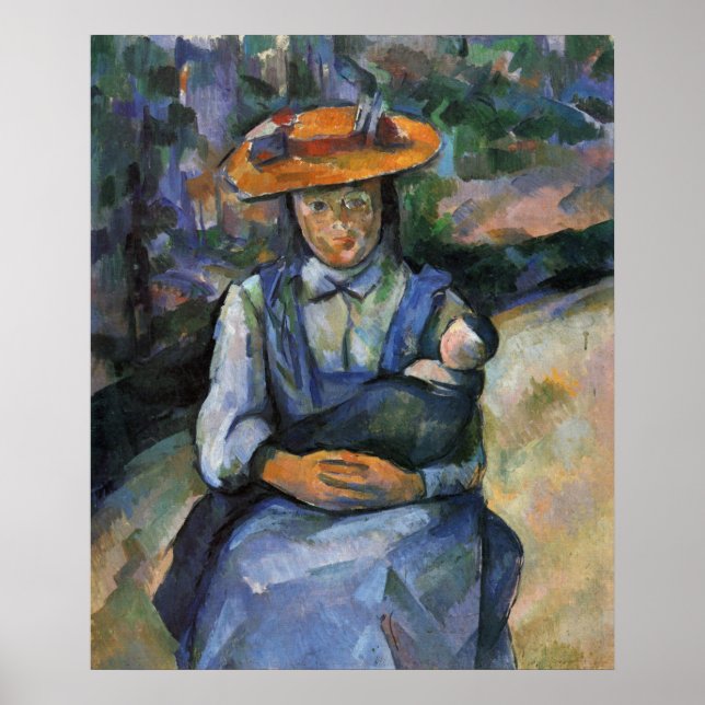 Affiche Fille avec poupée - Paul Cezanne - c1902 (Devant)