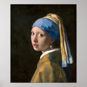 Affiche Fille avec une oreille perle   Johannes Vermeer