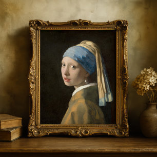 Affiche Fille avec une oreille perle   Johannes Vermeer