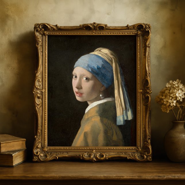 Affiche Fille avec une oreille perle | Johannes Vermeer (Créateur téléchargé)