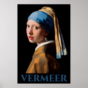Affiche Fille avec une perle Vermeer