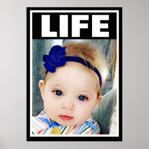 AFFICHE FILLE BÉBÉ BLEUE PRO-VIE VIE INFANTE