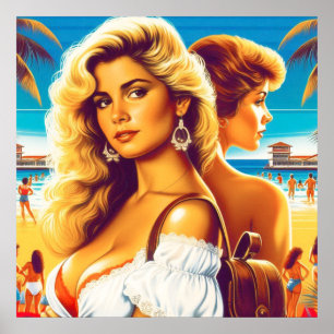 Affiche Fille blonde de l'été 80