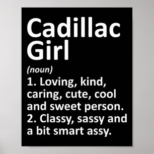 Affiche Fille Cadillac Mi Michigan Ville Drôle Maison Raci