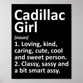 Affiche Fille Cadillac Mi Michigan Ville Drôle Maison Raci