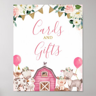 Affiche Fille Cartes De Ferme Rose Et Signal Cadeau