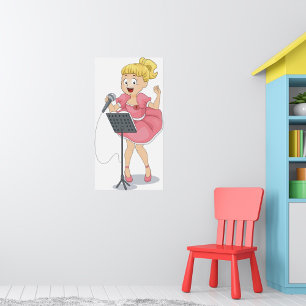 Affiche Fille chante