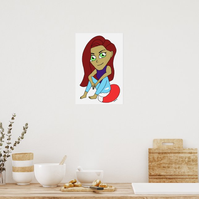 Affiche fille chibi renarde (Cuisine)