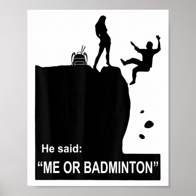 Affiche Fille choisit le badminton au lieu d'un garçon, il (Devant)