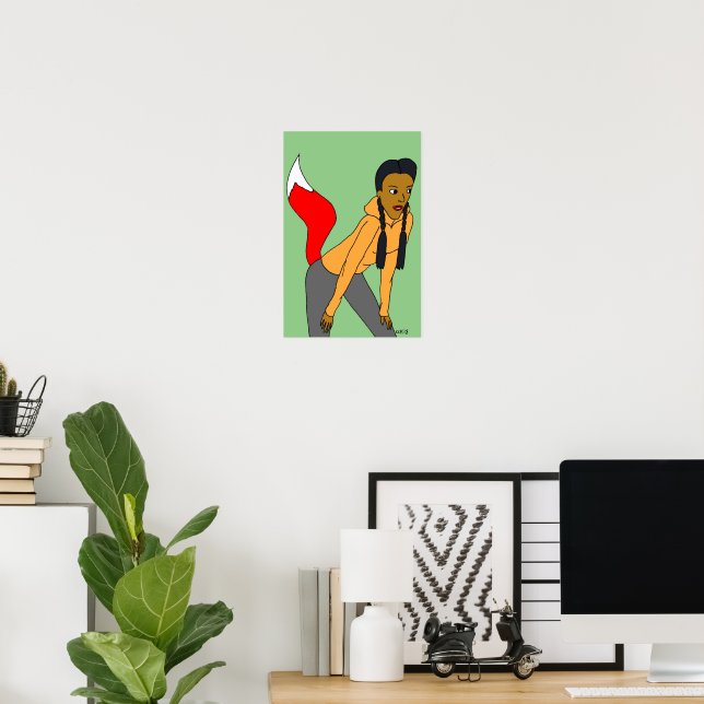 Affiche fille coquine  (Bureau à domicile)