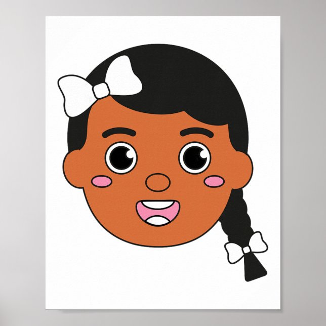 Affiche Fille courageuse Mois de l'histoire des Noirs Femm (Devant)