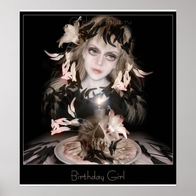 Affiche Fille d'anniversaire (Devant)