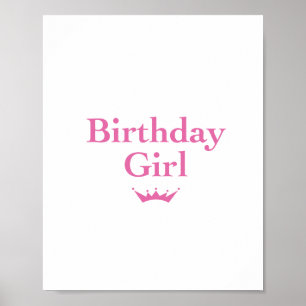 Affiche Fille d'anniversaire