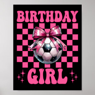 Affiche Fille d'anniversaire Fille de foot Maman de foot M