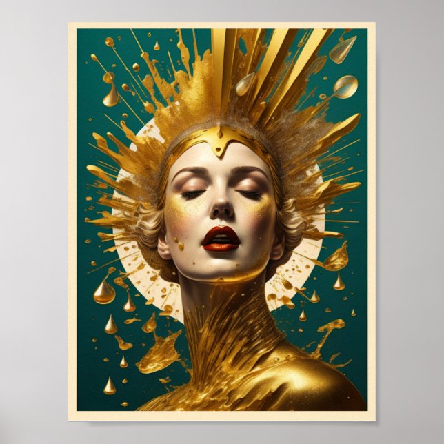 Affiche Fille d'art moderne (Devant)