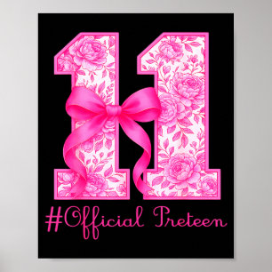 Affiche Fille de 11 ans pour son 11e anniversaire Officiel